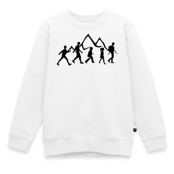 Logo du groupe de marche pour club ou association - Sweat Premium enfant bio - blanc - Devant - AI Model Kid Male (0cm)