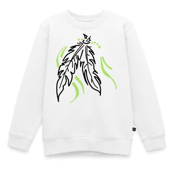 Zusammen gebunden – Spirituelle Federn - Kinder Premium Organic Sweatshirt - Weiß - Vorne - AI Model Kid Male (0cm)