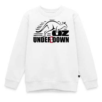Down under - Kids Premium Organic Sweatshirt - white - Front - AI Model Kid Male (0cm)