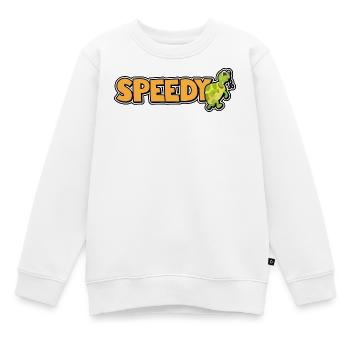 Speedy - tortue rapide - Sweat Premium enfant bio - blanc - Devant - AI Model Kid Male (0cm)