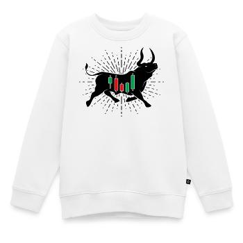 Actions Bulle - Sweat Premium enfant bio - blanc - Devant - AI Model Kid Male (0cm)