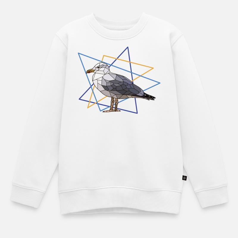Möwe - Kinder Premium Organic Sweatshirt - Weiß