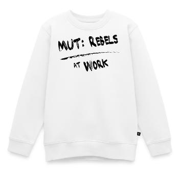MUT Rebels schwarz - Kinder Premium Organic Sweatshirt - Weiß - Vorne - AI Model Kid Male (0cm)