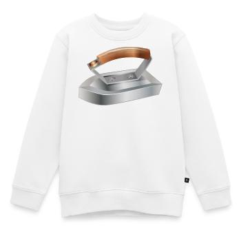 antique iron for nostalgic feelings - Kids Premium Organic Sweatshirt - white - Front - AI Model Kid Male (0cm)
