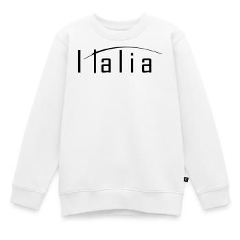 Italia - Kinder Premium Organic Sweatshirt - Weiß - Vorne - AI Model Kid Male (0cm)