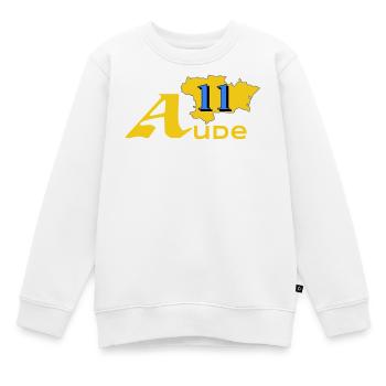 Aude - Kinder Premium Organic Sweatshirt - Weiß - Vorne - AI Model Kid Male (0cm)