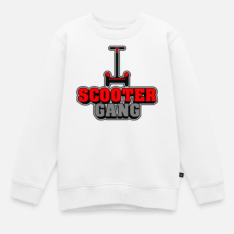 Bande de scooters - Sweat Premium enfant bio - blanc