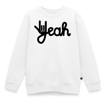 Yeah - Kinder Premium Organic Sweatshirt - Weiß - Vorne - AI Model Kid Male (0cm)