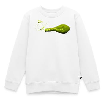 Die Luft ist raus.... - Kinder Premium Organic Sweatshirt - Weiß - Vorne - AI Model Kid Male (0cm)