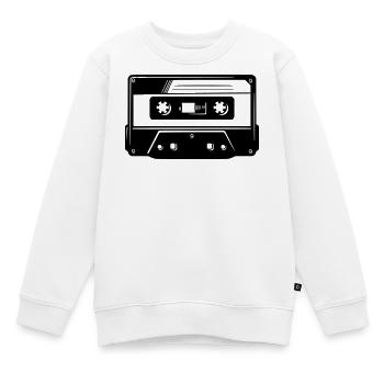 Kassette - Kinder Premium Organic Sweatshirt - Weiß - Vorne - AI Model Kid Male (0cm)
