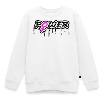 Women's Power Girls' Power Power with Female Symbol - Kids Premium Organic Sweatshirt - white - Front - AI Model Kid Male (0cm)