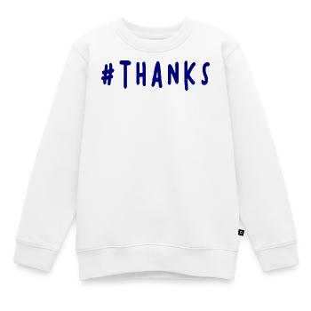 VIELEN DANK. DANKE. VIELEN DANK. JAHRESTAG. GEBURT. - Kinder Premium Organic Sweatshirt - Weiß - Vorne - AI Model Kid Male (0cm)