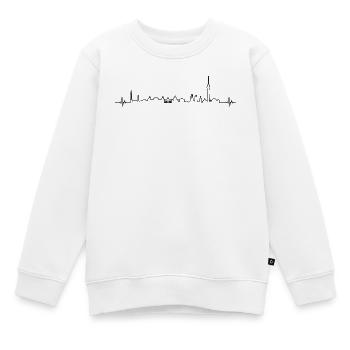 Herzschlag Berlin Hauptstadt Denkmal Silhouette - Kinder Premium Organic Sweatshirt - Weiß - Vorne - AI Model Kid Male (0cm)