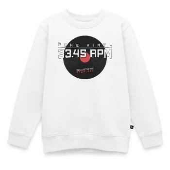 Pure Vinyle - Disque - Sweat Premium enfant bio - blanc - Devant - AI Model Kid Male (0cm)