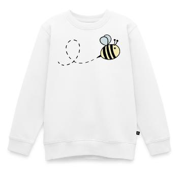 Mouche au pastel de bourdon - Sweat Premium enfant bio - blanc - Devant - AI Model Kid Male (0cm)