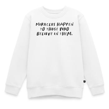 Miracles Lapins Taux de motivation - Sweat Premium enfant bio - blanc - Devant - AI Model Kid Male (0cm)