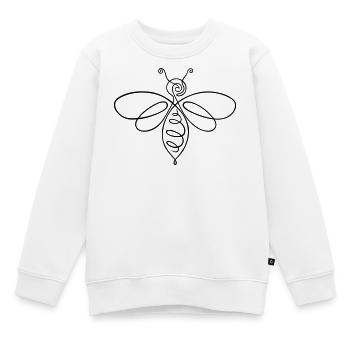 Biene Bienchen One Line - Kinder Premium Organic Sweatshirt - Weiß - Vorne - AI Model Kid Male (0cm)