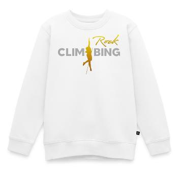 FELSKLETTERN - Kinder Premium Organic Sweatshirt - Weiß - Vorne - AI Model Kid Male (0cm)