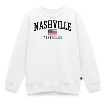 Nashville Tennesee - Sweat Premium enfant bio - blanc - Devant - AI Model Kid Male (0cm)
