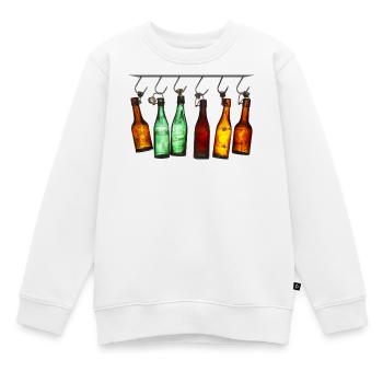 Hanging colorful bottles - Kids Premium Organic Sweatshirt - white - Front - AI Model Kid Male (0cm)