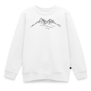 Schlern, Dolomiten, Alpen, Berge, Berg, Südtirol - Kinder Premium Organic Sweatshirt - Weiß - Vorne - AI Model Kid Male (0cm)