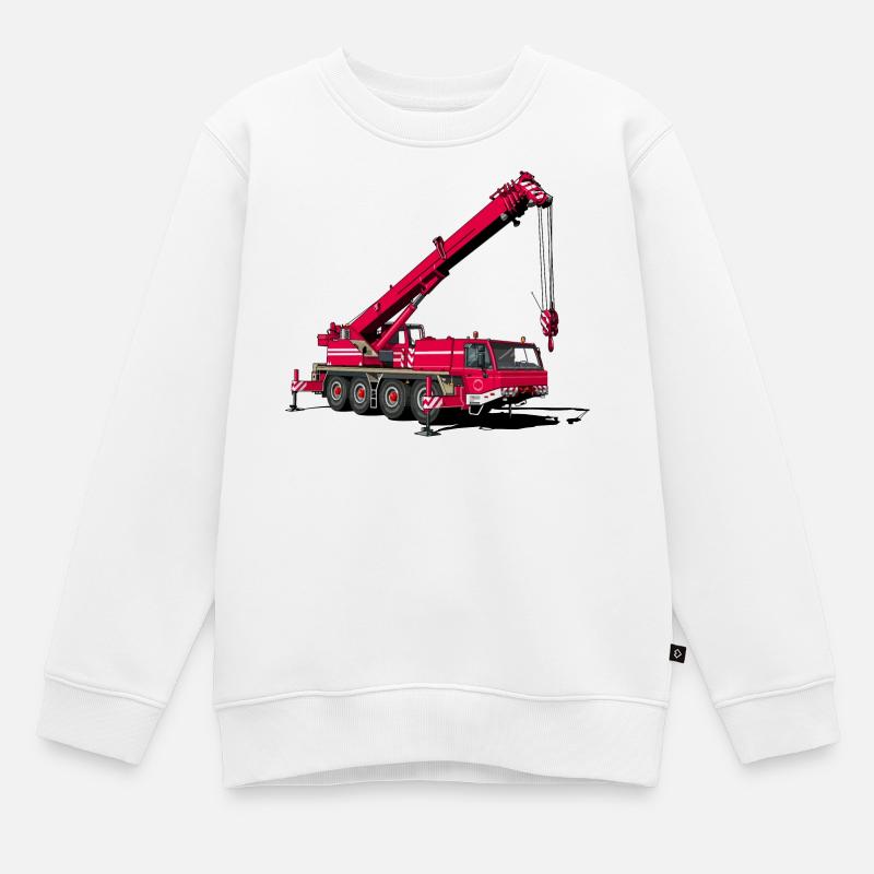 Grue mobile - Sweat Premium enfant bio - blanc