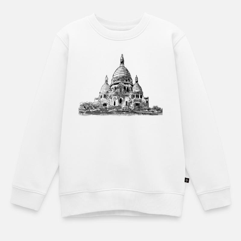 Sacré-Cœur de Montmartre - Sweat Premium enfant bio - blanc