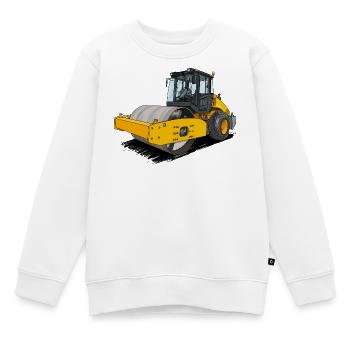 Walze im Straßenbau - Kinder Premium Organic Sweatshirt - Weiß - Vorne - AI Model Kid Male (0cm)