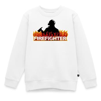 Feuerwehrmann - Mut und Leidenschaft - Kinder Premium Organic Sweatshirt - Weiß - Vorne - AI Model Kid Male (0cm)