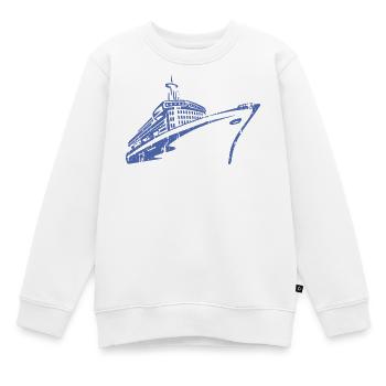 Kreuzfahrtschiff Kreuzfahrt Schiff Luxus - Kinder Premium Organic Sweatshirt - Weiß - Vorne - AI Model Kid Male (0cm)