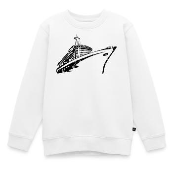 Kreuzfahrtschiff Kreuzfahrt Schiff Luxus - Kinder Premium Organic Sweatshirt - Weiß - Vorne - AI Model Kid Male (0cm)