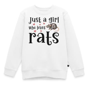 Ratte Ratten - Kinder Premium Organic Sweatshirt - Weiß - Vorne - AI Model Kid Male (0cm)