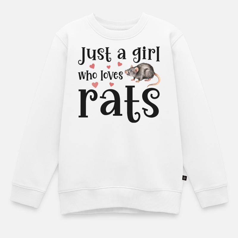 Rat Rats - Sweat Premium enfant bio - blanc