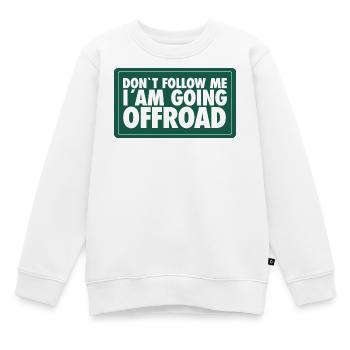 Folge mir nicht, ich fahre ins Gelände - Kinder Premium Organic Sweatshirt - Weiß - Vorne - AI Model Kid Male (0cm)