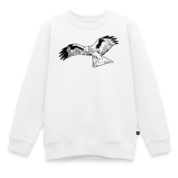 Falke im Flug - Kinder Premium Organic Sweatshirt - Weiß - Vorne - AI Model Kid Male (0cm)