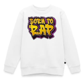 Geboren um zu rappen - Kinder Premium Organic Sweatshirt - Weiß - Vorne - AI Model Kid Male (0cm)