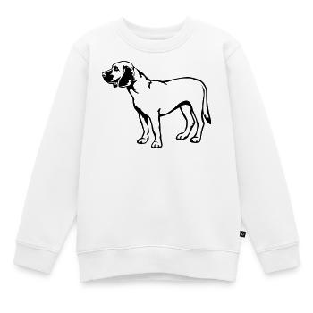 Chien de sueur hanovrien - Sweat Premium enfant bio - blanc - Devant - AI Model Kid Male (0cm)