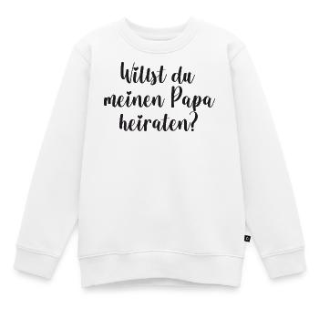 Papa Heiratsantrag Antrag heiraten Kind Baby - Kinder Premium Organic Sweatshirt - Weiß - Vorne - AI Model Kid Male (0cm)
