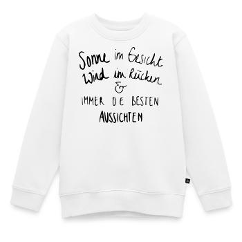 Sonne im Gesicht & die besten Aussichten - Kinder Premium Organic Sweatshirt - Weiß - Vorne - AI Model Kid Male (0cm)