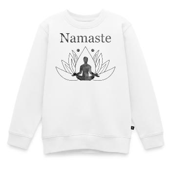 Yoga - Sweat Premium enfant bio - blanc - Devant - AI Model Kid Male (0cm)