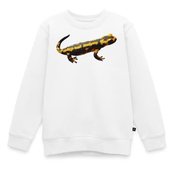 lurch, amphibie, Feuersalamander, tiermotive mann - Kinder Premium Organic Sweatshirt - Weiß - Vorne - AI Model Kid Male (0cm)