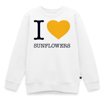 J’AIME LES TOURNESOLS TOURNESOL - Sweat Premium enfant bio - blanc - Devant - AI Model Kid Male (0cm)