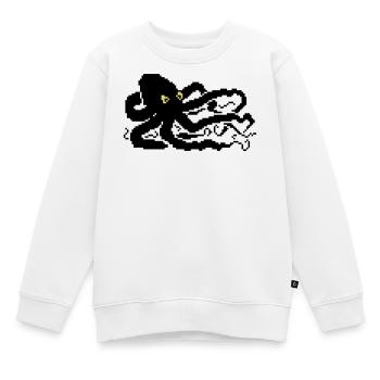 8bit pixel octopus - Kinder Premium Organic Sweatshirt - Weiß - Vorne - AI Model Kid Male (0cm)