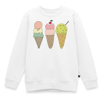 eisvariationen - Kinder Premium Organic Sweatshirt - Weiß - Vorne - AI Model Kid Male (0cm)