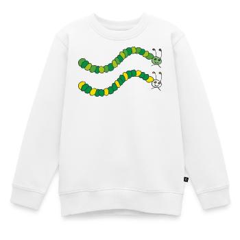 chenilles - Sweat Premium enfant bio - blanc - Devant - AI Model Kid Male (0cm)