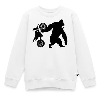 Dirt Bike - Kinder Premium Organic Sweatshirt - Weiß - Vorne - AI Model Kid Male (0cm)