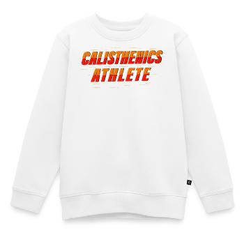 Calisthenics Athlet – Kraftkunst - Kinder Premium Organic Sweatshirt - Weiß - Vorne - AI Model Kid Male (0cm)