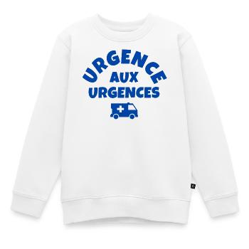 ambulance, urgences, hôpital, urgence aux urgences - Sweat Premium enfant bio - blanc - Devant - AI Model Kid Male (0cm)