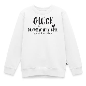 Bundesministerin Politik Geschenk Danke - Kinder Premium Organic Sweatshirt - Weiß - Vorne - AI Model Kid Male (0cm)