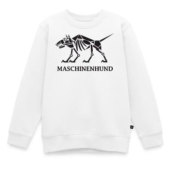 Maschinenhund mit Text - Kinder Premium Organic Sweatshirt - Weiß - Vorne - AI Model Kid Male (0cm)